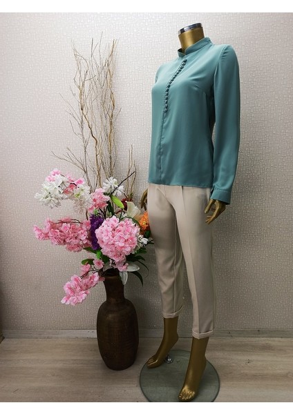 Qys 1010 Önü Düğmeli Gömlek #22-05# fiyatları