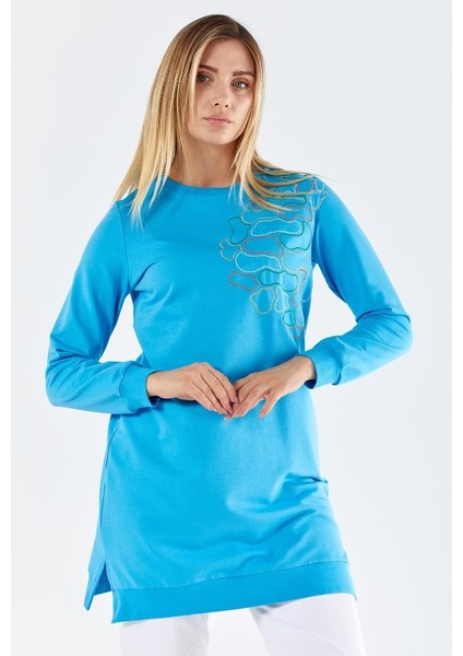 6053 Ipeksi Göğüs Kısmı Omuza Kadar Nakışlı Sweat Qys Sweat 6053 #23-05# indirimleri