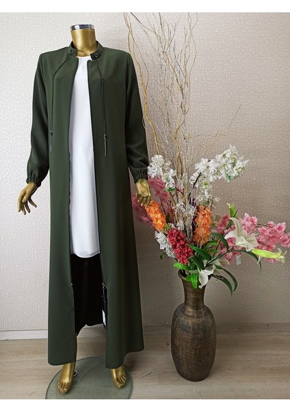 1001 Yakası Zincir Detaylı Hakim Yaka Ferace Qys 1001 Ferace #22-02#