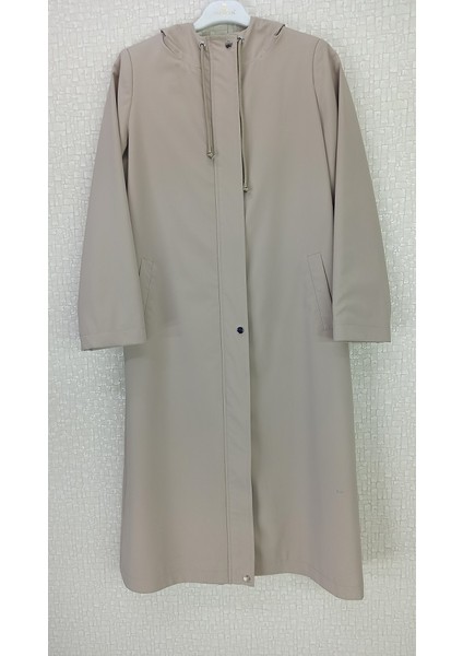 44024 Önden Fermuarlı Çıt Çıtlı Cepli Kapüşonlu Bomonti Kumaş Kap Qks Kap #22-12#