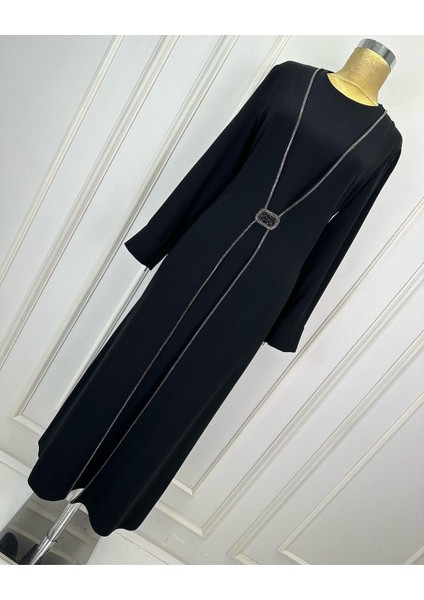 2840 Önü Taşlı Kaftan Tarz Elbise Qys Elbise 2840 #24-033 modelleri