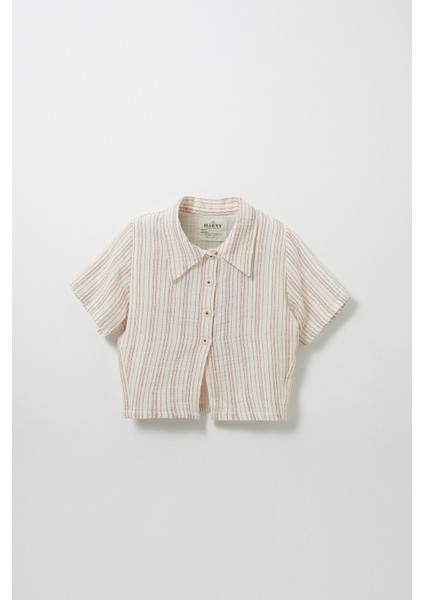 Rubby Çizgili Müslin Gömlek