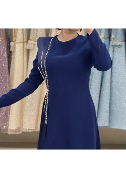 2704 Önü Yırtmaçlı Onzu Saten Taş Detaylı Şık Takım Qys Takım 2704 #24-023 fiyatları