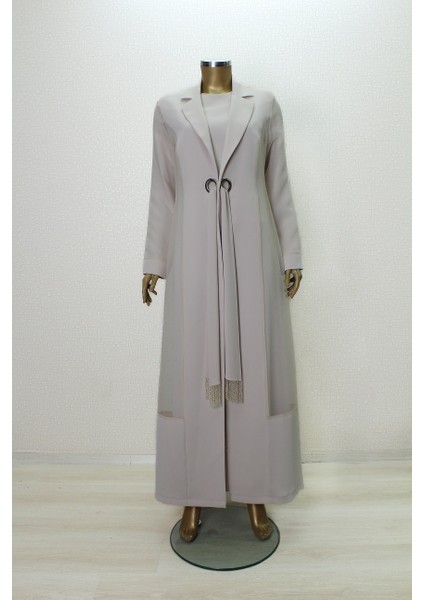 5001 Kuşgözü Bağlamalı Abaya #24-07# Qys Abaya