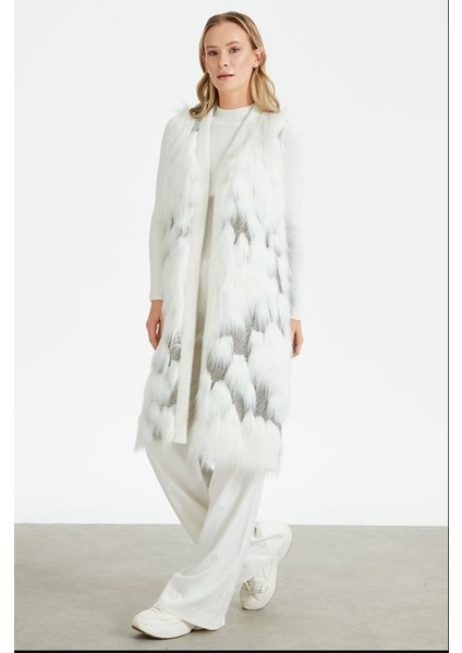 7815 Kürklü Yelek Qks Yelek 7815 #23-123