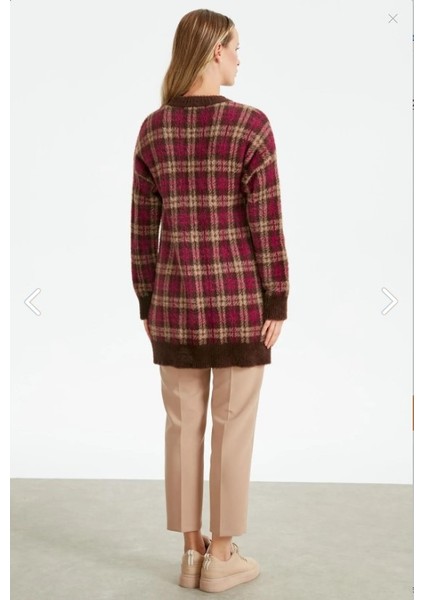 21509 Ekose Desnli Triko Mink Tunik Qks Tunik 21509 #23-12#