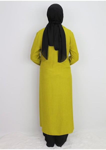 1635 Tunik Önden Düğmeli Cep Kapak ve Kol Ucu Boncuk Detaylı Uzun Tunik Qys Tunik #24-03# indirimleri