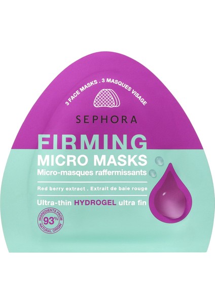 Micro-Masks – Ultra Ince Hidrojel Maske Sıkılaştırıcılar - Kırmızı Meyve Özü (3 Adet)