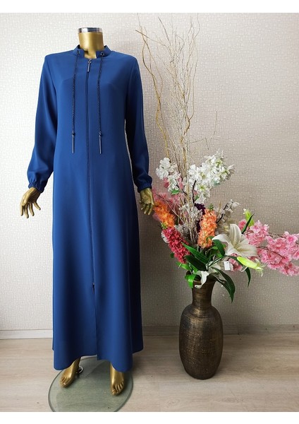 1001 Yakası Zincir Detaylı Hakim Yaka Ferace Qys 1001 Ferace #22-02#