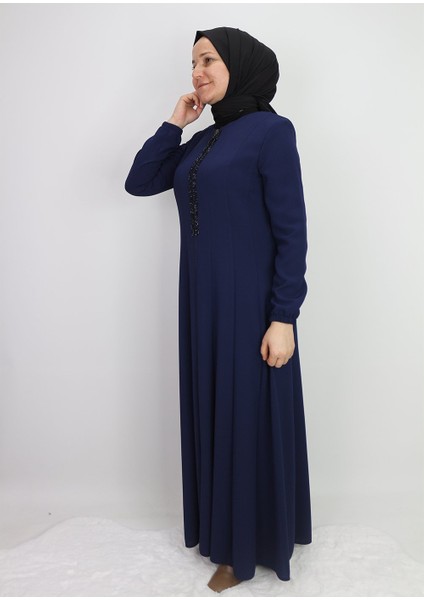 4041 Mevlana Model Önü Taş Detaylı Sıfır Yaka Ferace Qys 4041 Ferace #23-01# modelleri