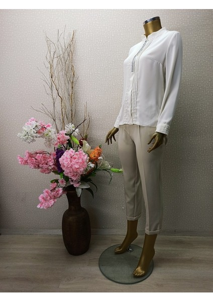 Qys 1044 Bsn Taşlı Gömlek #22-05#