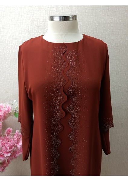 Qys 4031 Taşlı Lazer Elbise #22-05# modelleri