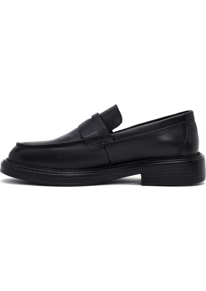 Erkek Siyah Deri Casual Loafer 25WFD685918 fiyatları