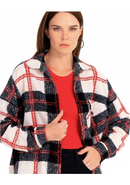 Oduncu Gömlek Ekose Desenli Oversize Cep Detaylı Qks Günlük Gömlek 221201039 #22-12# fırsatları