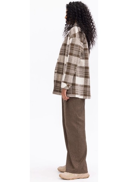 1019 Ekose Desenli Gömlek Kesim Oversize Ceket Spor Ceket 10231205401019 Qks Spor Ceket #23-103 indirimleri