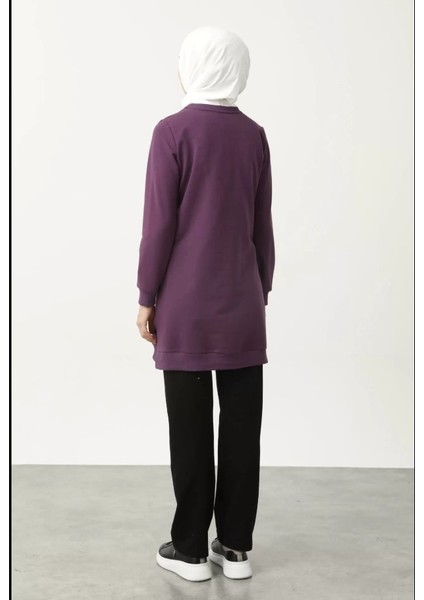 1503 Göğüs ve Bel Taş Işlemeli ve Boncuk Detaylı 2 Iplik Sweat Qys Sweat 1503 #23-05# modelleri