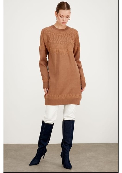 21470 Sıfır Yaka Robası Desenli Tunik Qks Tunik 21470 #23-123 fiyatları