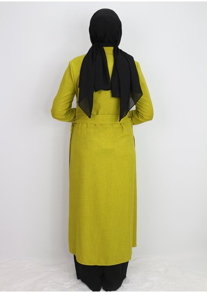 1633 Tunik Önden Düğmeli Beli Bağlamalı Cebi Taşlı Tunik Qys Tunik #247-03# modelleri