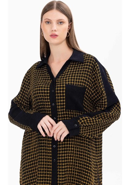 1026 Büyük Beden Cep Detaylı Kare Desenli Gömlek Günlük Gömlek 14231202201026 Qks Günlük Gömlek 3#23-103 modelleri