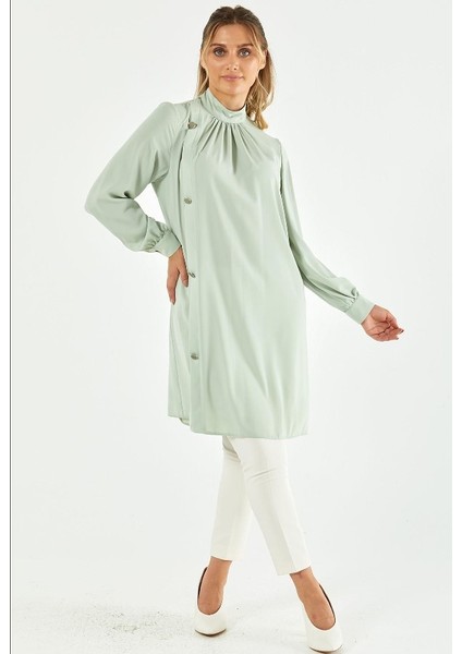 91008 Yandan Düğme Detaylı Tunik Qks Tunik #22-12# modelleri