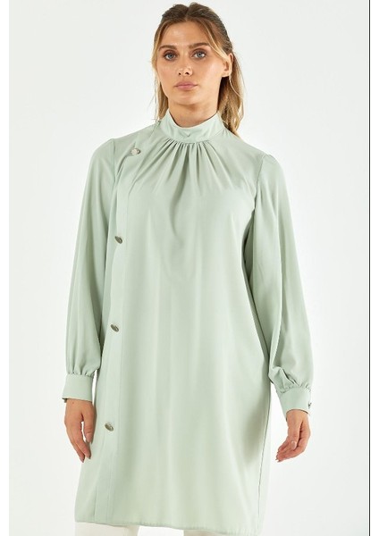 91008 Yandan Düğme Detaylı Tunik Qks Tunik #22-12# indirimleri