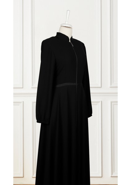 9201 Kol Ucu Lastikli Beli Şerit Detaylı Mevlana Model Ferace Qys 9201 Ferace #23-03# fiyatları