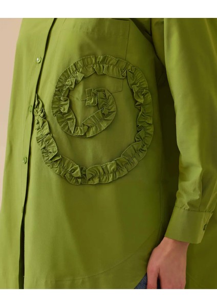 1008 Önü Düğmeli Cep Detaylı Ön Kısmı Dikiş Detaylı Oversize Pamuklu Gömlek 10002511511008 #06-25# modelleri