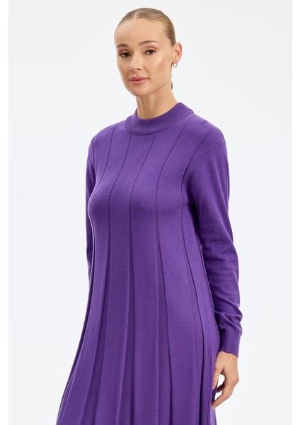 21605.1 Kalın Piliseli Triko Elbise Qks modelleri