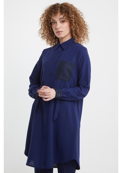 Ekose Aplike Cepli Tunik Qks 61112 Tunik 322-10#