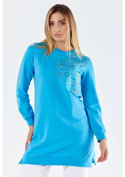 6053 Ipeksi Göğüs Kısmı Omuza Kadar Nakışlı Sweat Qys Sweat 6053 #23-05# fırsatları