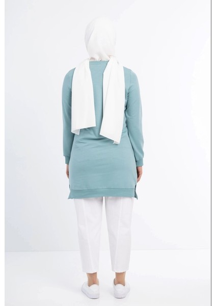 1503 Göğüs ve Bel Taş Işlemeli ve Boncuk Detaylı 2 Iplik Sweat Qys Sweat 1503 #23-05# fırsatları