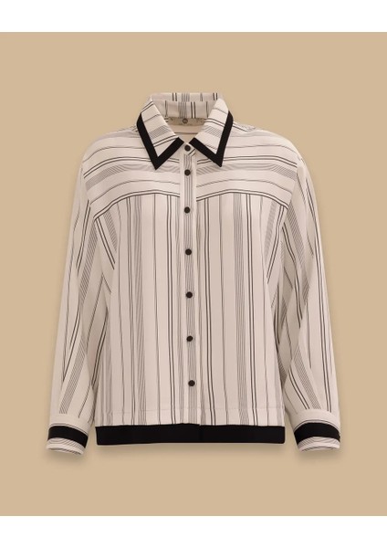 1005 Önden Düğmeli Kol Ucu Manşetli Günlük Gömlek 10002421511005 #06-25# fırsatları