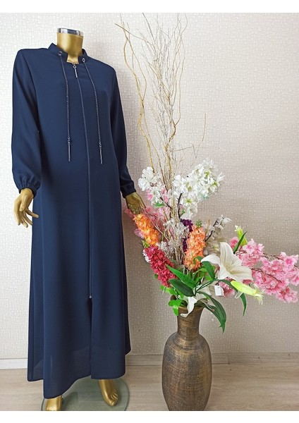 1001 Yakası Zincir Detaylı Hakim Yaka Ferace Qys 1001 Ferace #22-02# modelleri