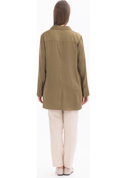 1028 Şık Gömlek Önü Düğmeli Taşlı Şık Gömlek 14242102201028 #24-07# fırsatları