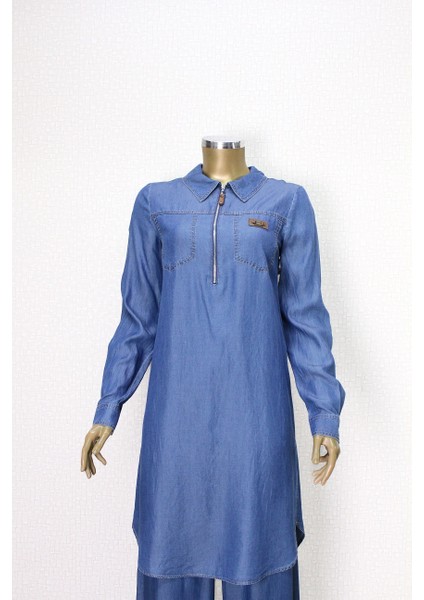 61055 Tunik Önden Yarım Fermuarlı Tansel Tunik Qys Tunik #24-05# fiyatları