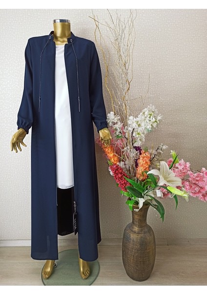 1001 Yakası Zincir Detaylı Hakim Yaka Ferace Qys 1001 Ferace #22-02# indirimleri