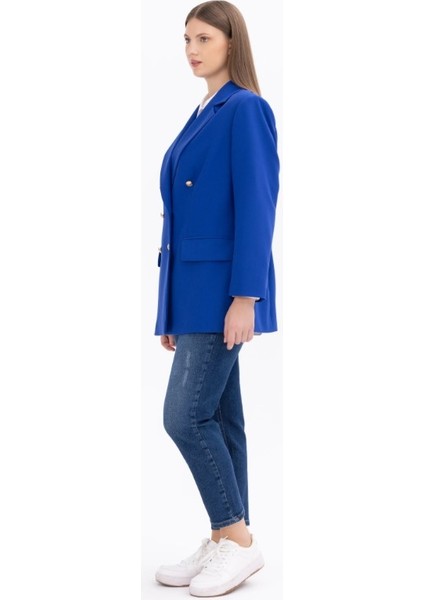 1008 Büyük Beden Düğme Detaylı Blazer Ceke Blazer Ceket 14231105401008 Qks Kblazser Cekekt #23-10# fırsatları