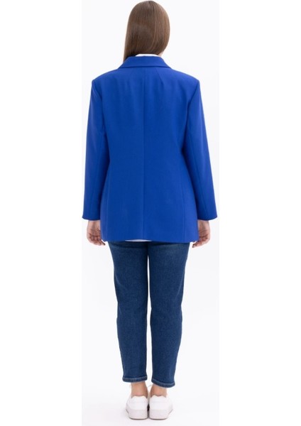 1008 Büyük Beden Düğme Detaylı Blazer Ceke Blazer Ceket 14231105401008 Qks Kblazser Cekekt #23-10# indirimleri