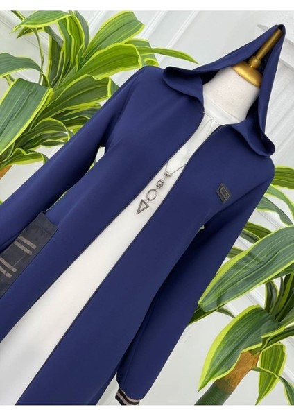 6001 Yanları ve Kol Uçları Ribanalı Kapüşonlu Ferace Qys Ferace 6001 #23-03# modelleri