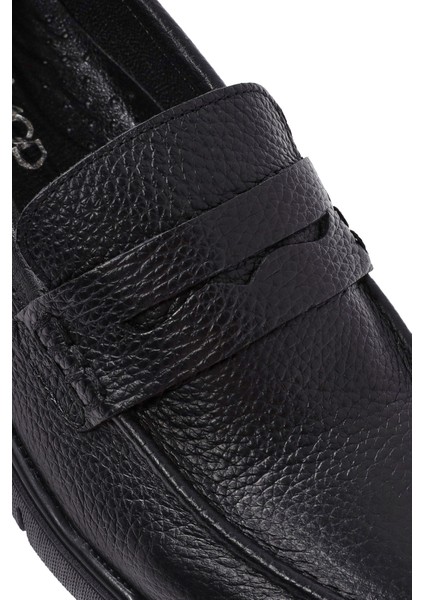 Kadın Siyah Deri Comfort Loafer 25AFD1503FT