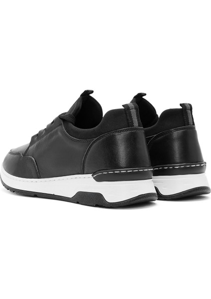 Kadın Siyah Bağcıklı Deri Sneaker 25AFD500718 indirimleri