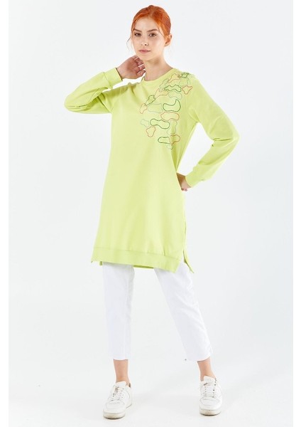 6053 Ipeksi Göğüs Kısmı Omuza Kadar Nakışlı Sweat Qys Sweat 6053 #23-05# modelleri