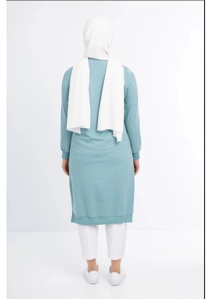 1502 Göğüsü Boncuk ve Pul Detaylı Iki Iplik Uzun Sweat Qys Iki Iplik Sweat 1503 #23-05# modelleri