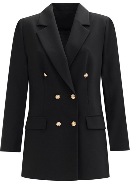 1008 Büyük Beden Düğme Detaylı Blazer Ceke Blazer Ceket 14231105401008 Qks Kblazser Cekekt #23-10#