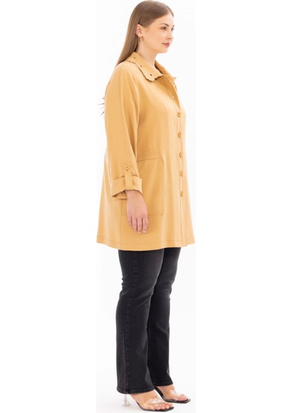 4006 Günlük Kap Önü Düğmeli Yaka Detaylı Güpürlü Günlük Kap Qys Günlük Kap 10002412514006 #24-07# fiyatları