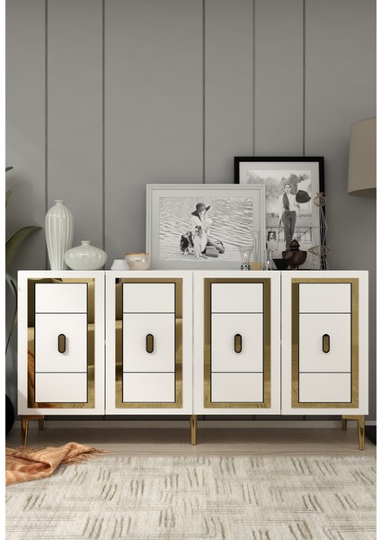 Orionct (KB150) Konsol Beyaz-Altın