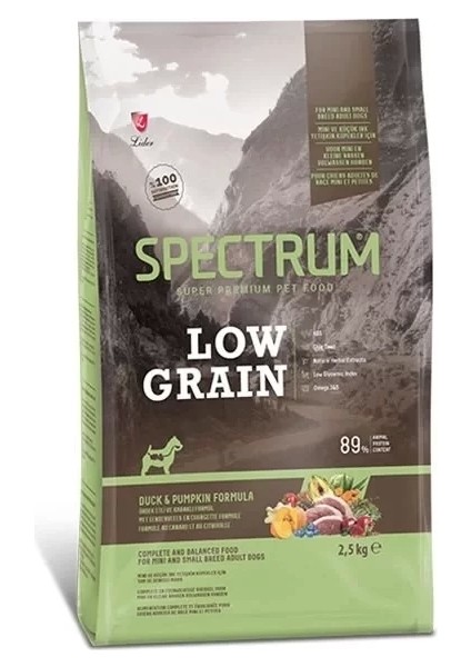 Spectrum Düşük Tahıllı Ördekli ve Bal Kabaklı Küçük Irk Yetişkin Köpek Maması 2.5 kg