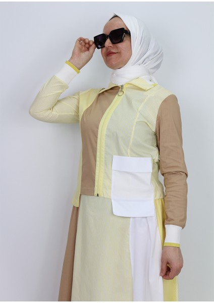 1761 Takım Colourblock Çizgi Poplin Takım Qys Takım 1761 #24-06# fiyatları