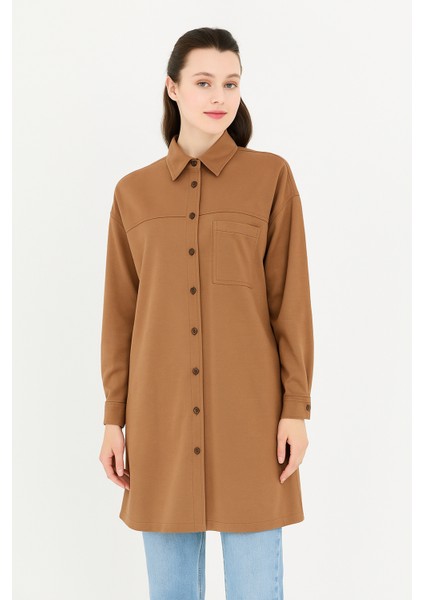 61012 Önden Düğmeli Cepli Klasik Spor Gömlek #06-25#