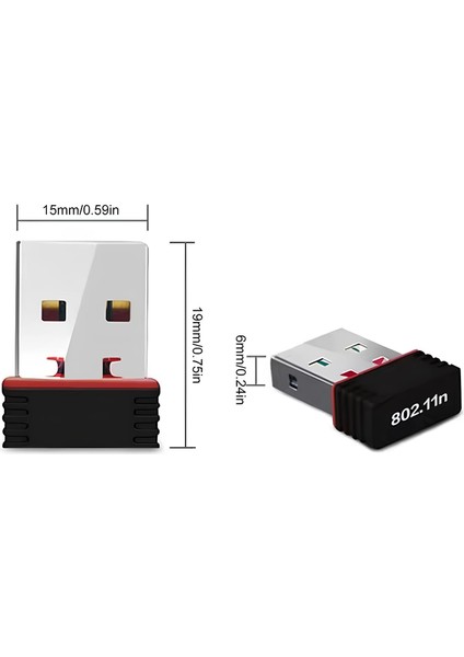 Super Wireless 802.11N Wi-Fi Adapter 150 Mbps – USB Tak-Çalıştır, Siyah indirimleri